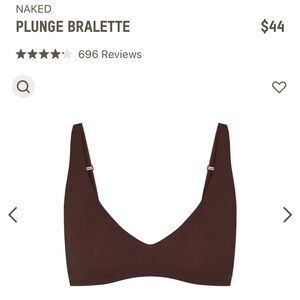 NWT SKIMS Naked Plunge Bralette